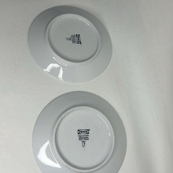 IKEA Of Sweden Appetizer Bread Saucers 6 Inches Round Modern Farmhouse Set Of 2 - Picture 4 of 5